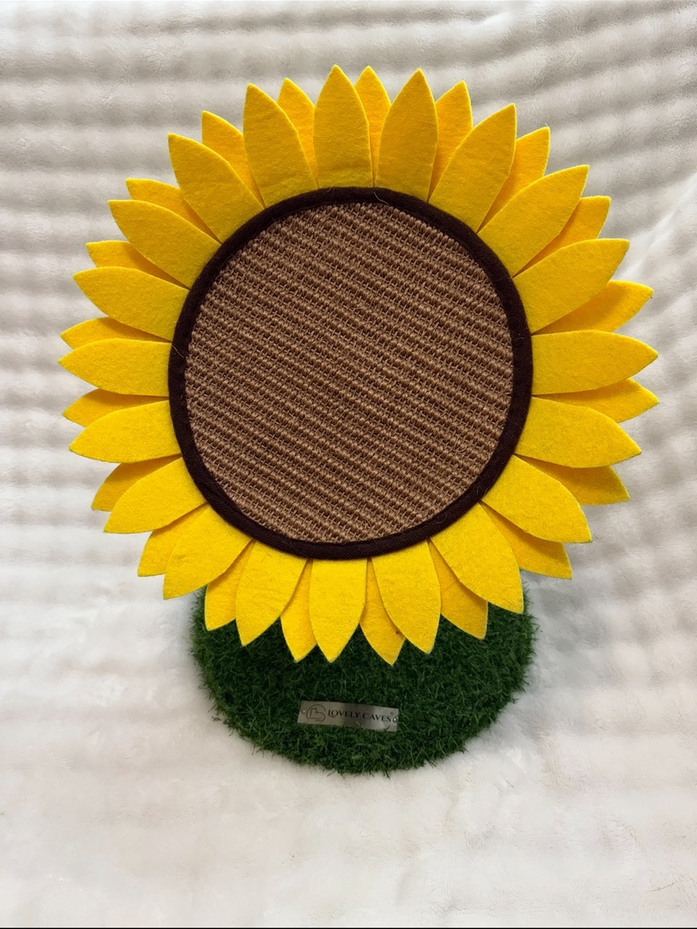 Yellow Sunflower Felt Cat Scratcher